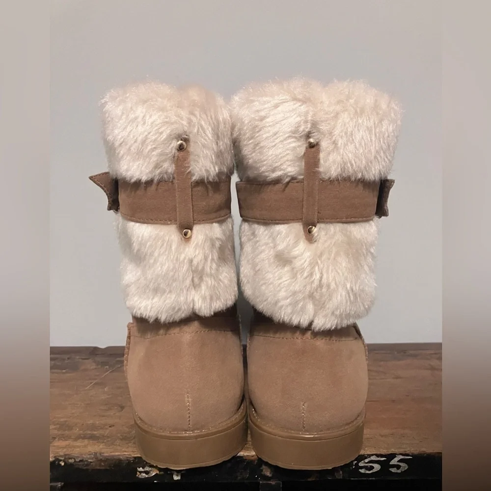 G by Guess Tan Fur-Lined Winter Boots